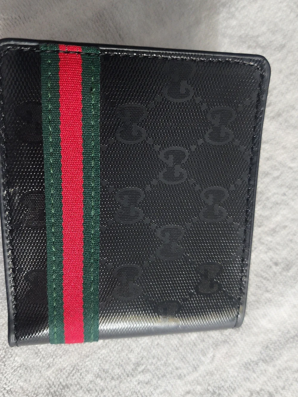 Gucci Black Leather Bifold Card Wallet with ID Window